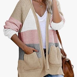 Long Sleeve Knit Cardigan Sweater with Pockets